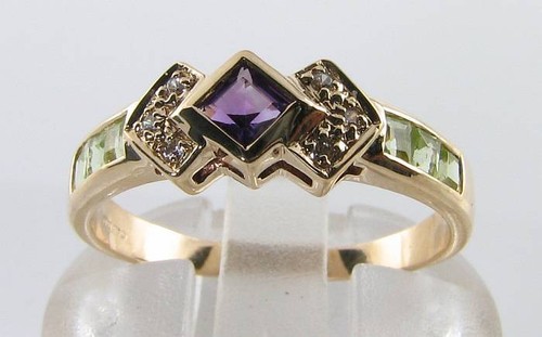 Suffragette améthyste - 9k, or