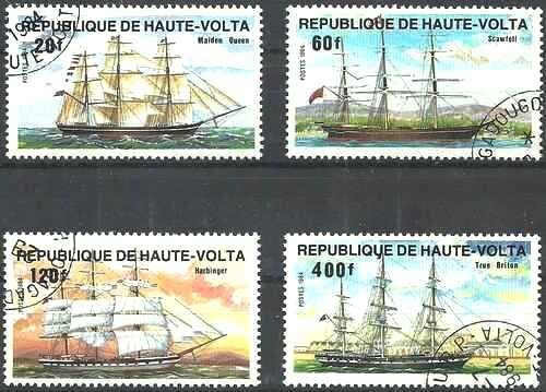Timbres bateaux voiliers - bateaux, haute