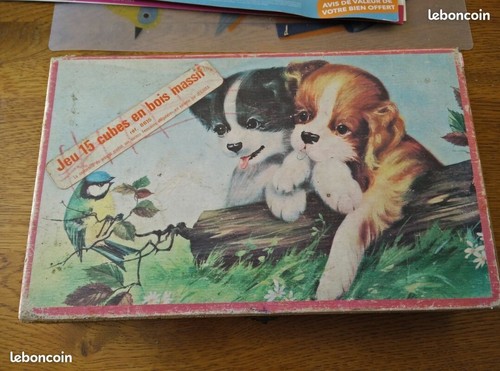 jeu cubes ancien bois