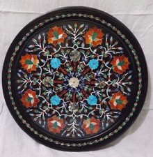 12 " Noir Marbre Plaque Demi