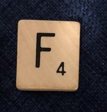 WOOD TILE Letter F from the