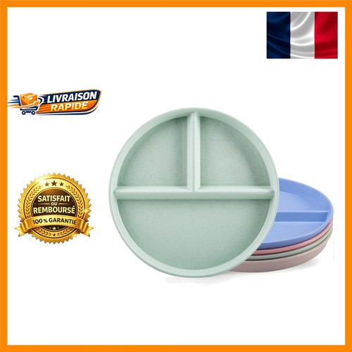 Assiettes compartimentées - 4,