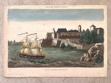 Vue d'Optique XIXème - Vue du Château de Blaye