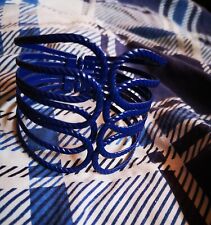 Bracelet femme bleu tourbillon griffe torsadée métal mode