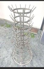 Ancien hérisson égouttoir bouteilles fer galvanisé Curiosité Industriel Bistrot 