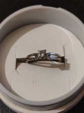 alliance or 18 carats diamant solitaire 0,15 Carats 