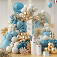 Kit Arche Ballon Bleu, 125 pièces Kit Guirlande ballons bleu poussière Bleu B