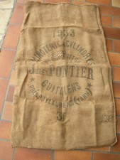 ancien sac à grains en toile de jute 1933