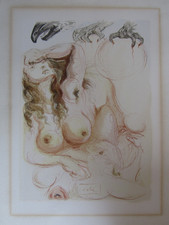 Dali / Lithographie de La divine comédie / 33X26cm / Cachet Dali