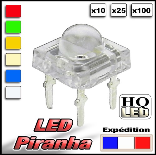 Led 5mm superflux piranha - led,