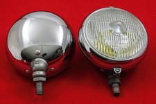 PAIRE DE MARCHAL FANTASTIC PETIT MODELE AB CHROMES ALPINE / 4CV