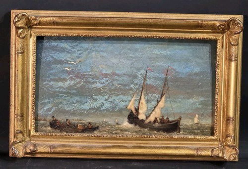 Tableau ancien huile - ancien, marine