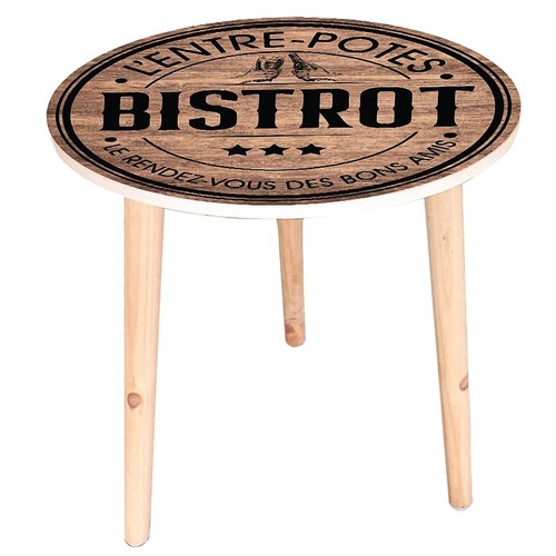 Table appoint motif - motif, bistrot