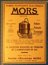 POMPE FLOTTANTE MORS CLICHY advert publicité 1932