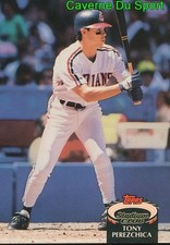 454  TONY PEREZCHICA  CLEVELAND INDIANS TOPPS BASEBALL CARD STADIUM CLUB 1992