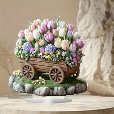 Chariot de fleurs 2D