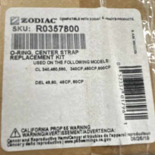 Zodiac r0357800 ring center - zodiac, o-ring
