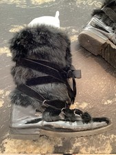 Authentique Bottes Cuir Vernis