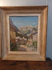 Tableau paysage signé huile