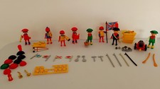 Playmobil vintage 3550, 3053, 3750, personnages originaux bateau pirate 