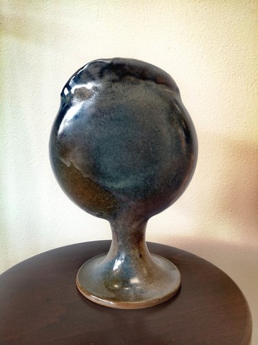 Vase ceramique grès signé - vase,
