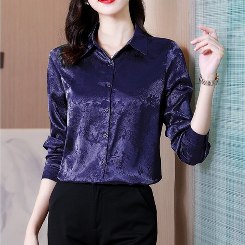 Chemisier satin floral pour - satin,