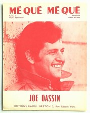 Partition vintage sheet music JOE DASSIN : Mé Qué Mé Qué * 60's Aznavour Bécaud