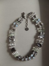 COLLIER ANNEES 90 REMINISCENCE CRISTAUX ET CABOCHONS NEUF (porté une fois)