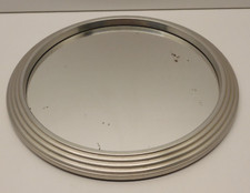 -PETIT PLATEAU ART DECO FOND MIROIR TOUR ALU COLLECTION DECO BISTROT VITRINE  D