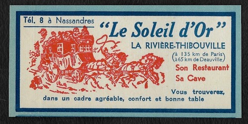 Publicite 1951 hotel le - -,