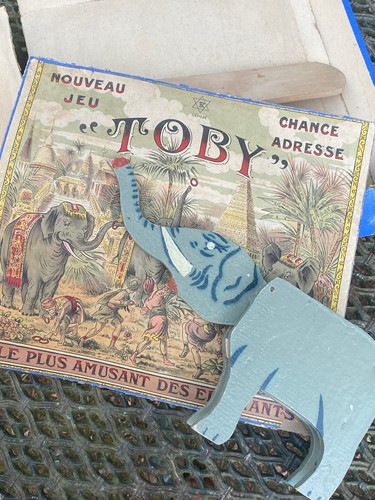 Jeu ancien bois - jeu, couvercle