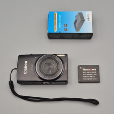 Used Canon IXUS 155 20.0MP Digital Compact Camera 10x Black, Charger