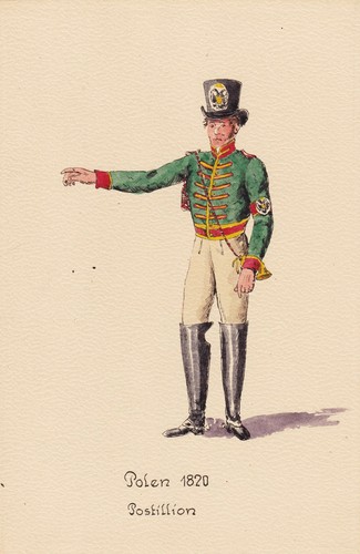 Poste pologne 1820 - 1820, postillon