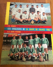 page POSTER ) équipe ASSE ST ETIENNE & NANCY Finaliste coupe 1962
