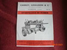 ANCIENNE  BROCHURE  PUBLICITAIRE     EPARPILLEUR  DE FUMIER  CARROY GIRAUDON