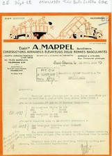 Dépt 42 - St Etienne Rue Thimonnier - T Belle Entête Célèbres Bennes MARREL 1930