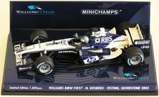 WOW EXTRÊMEMENT RARE Williams FW27 Rosberg Test Silverstone 2005 1:43...