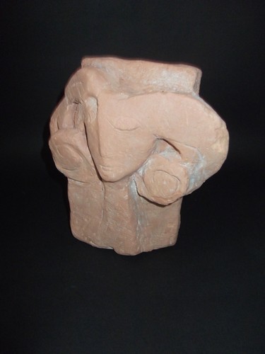 Statue terre cuite cubiste - statue,