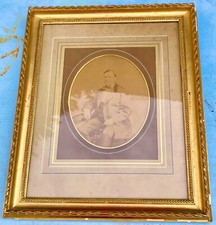 Cadre Ancien bois stuc Doré à la feuille montage à clé Motif Perlés Enrubannés 2