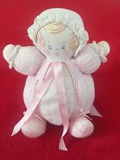 ??Doudou Boule Poupon Poupée Vichy Rose Blanc COROLLE VINTAGE