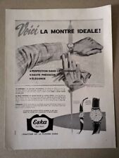 ▬► Publicité de 1956 - Montre (watch) ESKA Suisse - Horlogerie - 1285