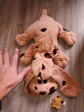 Peluche Chien + bébé pound puppies  style Pitou /  Vulli 80' S vintage