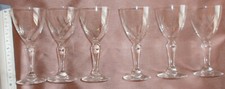 6 verres en verre taillé pour cabaret / cave à liqueur - Ht 9,5 cm