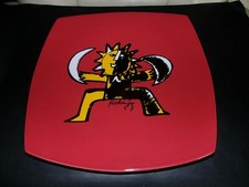 RARE GRAND PLAT DESIGN ECLIPSE PAUL FLICKINGER LUNEVILLE ST. CLEMENT rouge rosé 