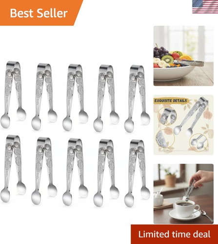 Mini serving tongs stainless - mini,