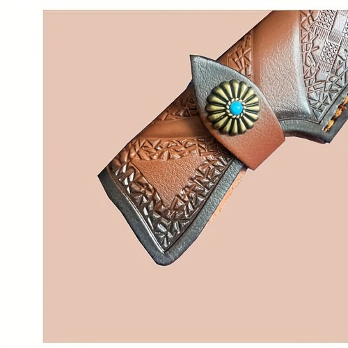 Cuir fixé lame étui - cuir,