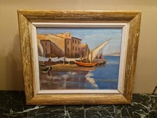 Peinture Ancienne Encadrée Représentant Une Marine