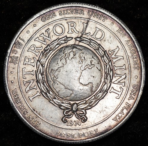 1974 interworld mint una plata - mint,