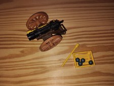 Playmobil vintage 3409 3482 Médiéval Bateau Pirate Canon & Bâton de Recharge