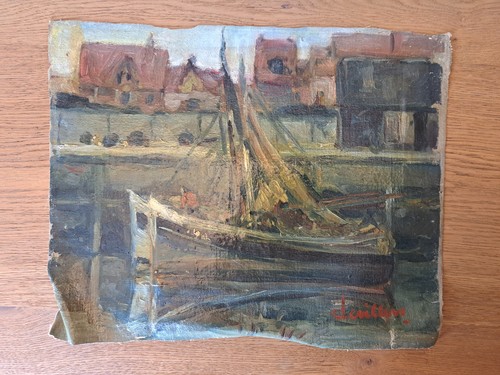 Ecole belge nieuport huile - ,,